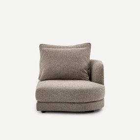 Halve bank rechts, afgerond, modulair, in tweed, TIBERIO