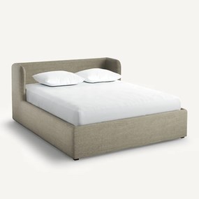 Kofferbed in linnen met ophefbare lattenbodem, Robwig