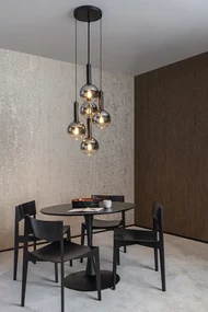 Lucide Marius hanglamp 55cm 5x E27 zwart