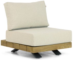 Hoek loungeset 6 personen Aluminium/Teak Old teak greywash  Santika Furniture Santika
