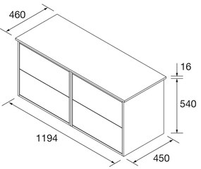 Muebles Ideal badmeubel 120cm met toppaneel zwart mat