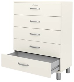 Tenzo Malibu Hoge Brede Ladekast Wit - 86x41x111cm.