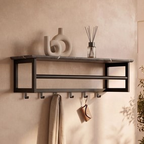 Kapstok Met Zwart Marmer Print