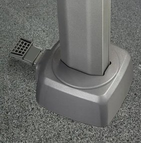 Platinum Challenger zweefparasol T1 Premium 4x3 m. - Champagne Sandstone - met ingraafvoet en hoes