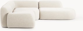 Modulaire bouclé hoekbank Wolke (4-zits) met chaise longue