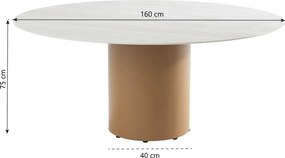 Dining Tuintafel  160 cm Aluminium/Ceramic stone Taupe Colorado low