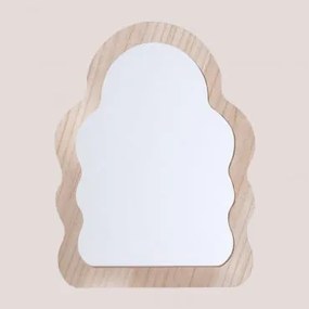 Wandspiegel in MDF Fido Natural Design Bruin – natuurlijk hout - Sklum