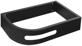 Sapho Pulse wastafel console mat zwart rechts 74.5x44.5cm