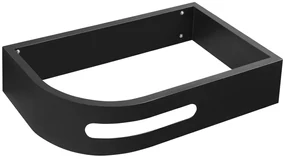 Sapho Pulse wastafel console mat zwart rechts 74.5x44.5cm
