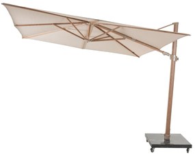 4-Seasons zweefparasol Siesta 300 x 300 cm - Woodlook/Sand