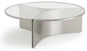 Salontafel in glas en metaal, groot model, Gira