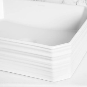 Kerra KR331 waskom rechthoekig glans wit 40x30x12cm