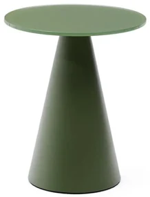 Kave Home Wilshire Ronde Bijzettafel Mat Glas Groen 30 Cm - 30 X 30cm.