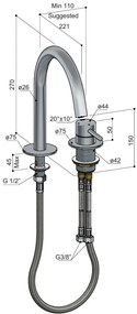 Hotbath Buddy 2-gats wastafelkraan geborsteld zwart PVD