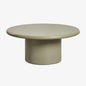 Ronde Salontafel Ø80 Cm In Mdf Rodeo Groen – Salie - Sklum