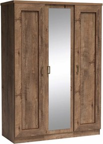 Kledingkast Lircava 112, Lefkas eik, 191x135x57cm, 111.21 kg, Kledingkast deuren: Met scharnieren, Aantal planken: 5, Aantal planken: 5