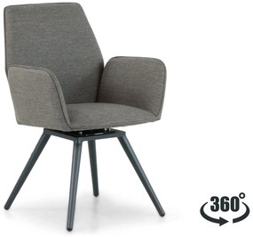 Tuinset 6 personen 220 cm Outdoor textiel Grijs Lifestyle Garden Furniture Andorra/Azzurro