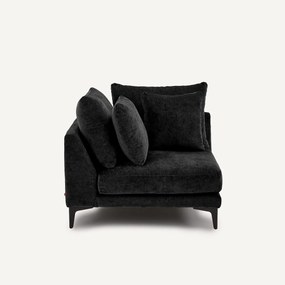 Hoekbank in fluweelmix, MODERNISTE, ontwerp Emmanuel Gallina