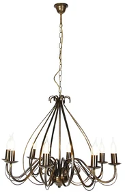 Klassieke kroonluchter antiek goud 8-lichts - Giuseppe Art Deco E14 rond Binnenverlichting Lamp