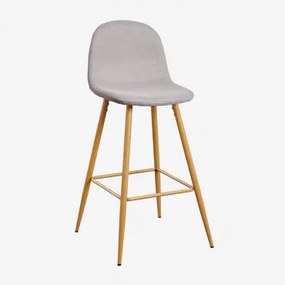 Glamm Hoge Kruk Natuurlijk Hout & ↑75 Cm & Grijs – Beton - Sklum