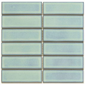 The Mosaic Factory Barcelona mozaïektegel - 29.1x29.7cm - wandtegel - Rechthoek - Porselein Turquoise Glans AF45125