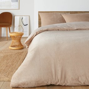 Bedset in donzige fleece stof, rechthoekige kussensloop