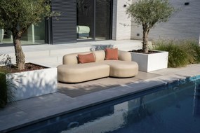 Flow Plush loungebank Heather chalk All Weather loungeset Beige Sunbrella Chaise loungeLoungebank Chaise longue loungeset outdoor textiel -