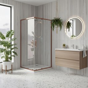 Rea City 80x80 douchewand Copper Brush