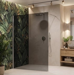 Walk-in douchewand Rea Flexi Grey / Chrome 130