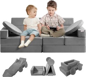 VEVOR Speelbank Kinderbank, 15 in 1 Kinderbank van schuim, matras multifunctionele speeltafel puzzelbank, kinderfauteuil opvouwbaar, educatief speelgoed kinderfauteuil speelbank knuffelhoek