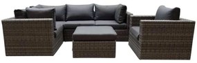 Rio hoek loungeset 6-delig antraciet