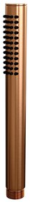 Brauer Stripe inbouw regendouche met 25cm hoofddouche, met rechte muurarm, glijstang en staafhanddouche set 19 koper geborsteld PVD