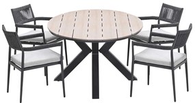 Garden Impressions Tineo tuinset 5-delig - Tulli tuintafel 180x115 cm - light teak vironwood