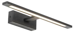 QAZQA Jerre wandlamp - 41.5x13.5x5.5cm - incl. LED - IP44 - mat zwart 104508