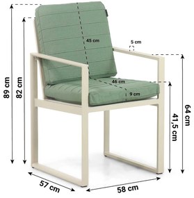 Tuinstoel Aluminium Taupe-naturel-bruin Lifestyle Garden Furniture Nuno