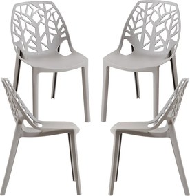 Set 4 Hissar Polypropyleen Stoelen