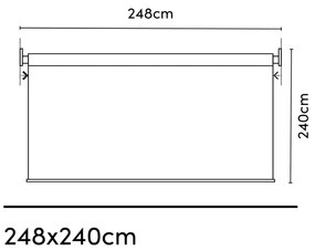 Platinum Nesling Coolfit rolgordijn 248x240 cm antraciet