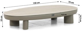Hoek loungeset 4 personen Aluminium/Rope Taupe  Santika Furniture Santika