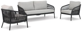 Stoel en Bank Loungeset 4 personen Aluminium/rope Grijs  Coco Puerto/Montana