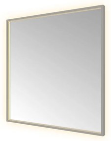 Hotbath &MORE Spiegel direct en indirect LED color changing spiegelverwarming met afstandsbediening Geborsteld gunmetal PVD SQU80BGP