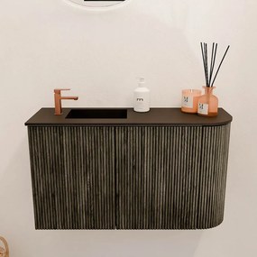 Mondiaz Joya 70cm toiletmeubel ronding rechts shadow met wastafel faye links 1 kraangat urban