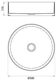 Sapho Aurum waskom rond 38cm rosé goud met structuur