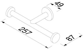 Geesa Nemox toiletrolhouder zonder klep dubbel RVS geborsteld