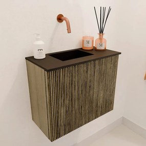 Mondiaz Joya 50cm toiletmeubel dusk met wastafel faye links zonder kraangat urban