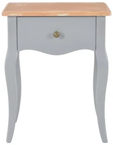 vidaXL Nachtkastje 40x30x50 cm massief grenenhout grijs en bruin