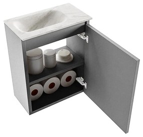 Mondiaz Ture DLux toiletmeubel 40cm plata met wastafel ostra links zonder kraangat