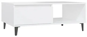 vidaXL Salontafel 90x60x35 cm spaanplaat wit