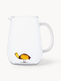 Handgemaakte karaf Turtle van borosilicaatglas, 1.7 L