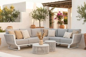 Hoek loungeset 5 personen Aluminium/rope Wit  Santika Furniture Santika Corniche