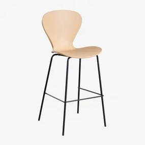 Pak Van 2 Uit Hoge Krukken ↑75 Cm & Zwart & Tarwebruin Polypropyleen & Polypropyleen - Sklum